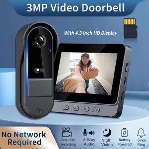 WiFi wireless smart video doorbell, Two-way outdoor 1080P HD